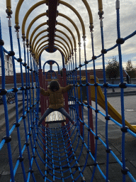 Max at the playground at the central square of Holiday Park AquaDelta