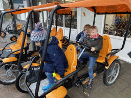 Max and his friends on a quadracycle at Holiday Park AquaDelta