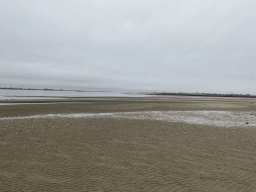 Windmills, the Krammer lake and the beach at the south side of the Grevelingendam