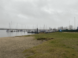 The Werkhaven beach and boats at the Werkhaven harbour