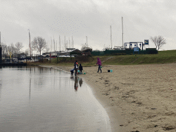 Max and our friends making a sand castle at the Werkhaven beach