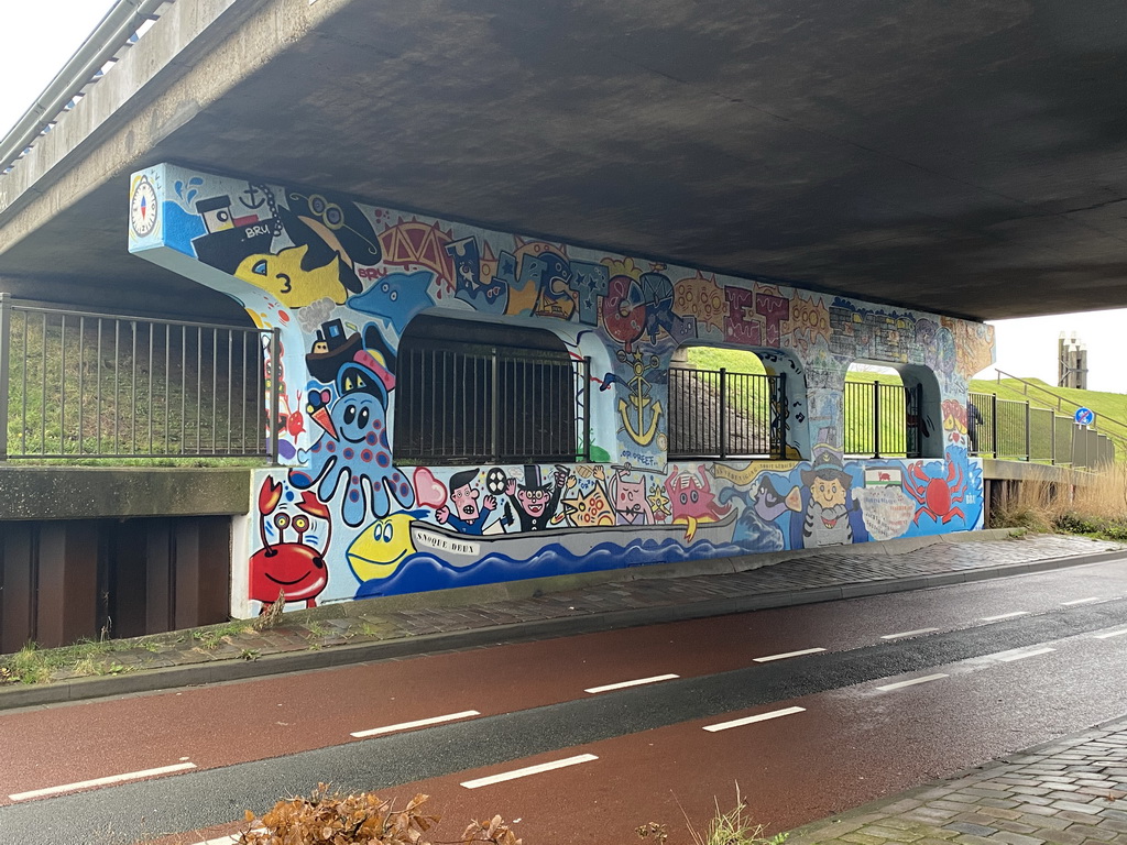 Graffiti at the tunnel at the Noorddijk street