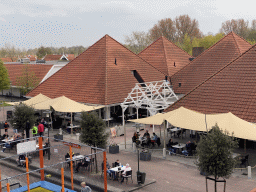 Front of the Brasserie at Holiday Park AquaDelta, viewed from the balcony of the upper floor of our apartment