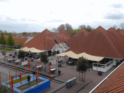 Front of the Brasserie at Holiday Park AquaDelta, viewed from the balcony of the upper floor of our apartment