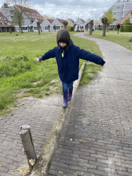 Max walking on a tree trunk at Holiday Park AquaDelta