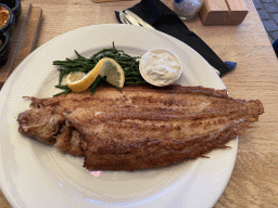 Common sole at the terrace of the Restaurant De Meeuw