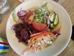 Salad at the terrace of the Restaurant De Meeuw