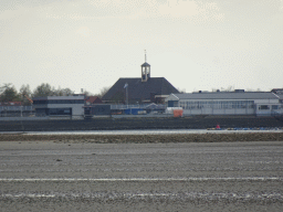 The Hervormd Bruinisse church, viewed from the beach at the south side of the Grevelingendam