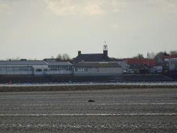 The Gereformeerde Gemeente in Nederland Bruinisse church, viewed from the beach at the south side of the Grevelingendam