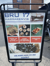 Sign in front of the Bru 17 store at the Havenkade street