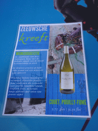 Information on the wine at the terrace of the Bru 17 restaurant