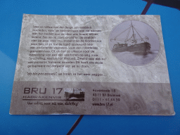 Information on the history of the Bru 17 store and restaurant, at the terrace of the Bru 17 restaurant
