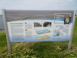 Information on `Building with Nature` at the beach at the Duikplaats Noordbout