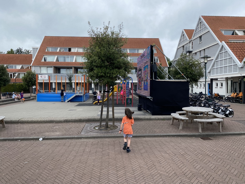 Max at the central square of Holiday Park AquaDelta