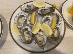 Oysters at the living room at the upper floor of our apartment at Holiday Park AquaDelta