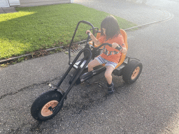 Max on a tricycle at Holiday Park AquaDelta