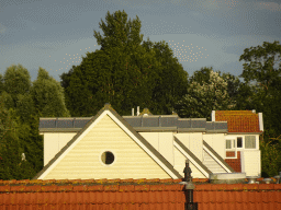 Roofs of holiday homes at Holiday Park AquaDelta, viewed from the balcony of the upper floor of our apartment