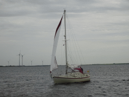 The Kaatje boat on the Krammer lake, viewed from the Seal Safari boat