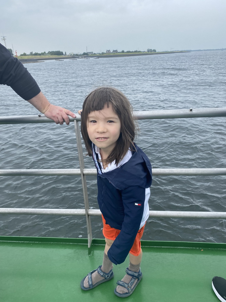 Max at the Seal Safari boat on the Zijpe estuary