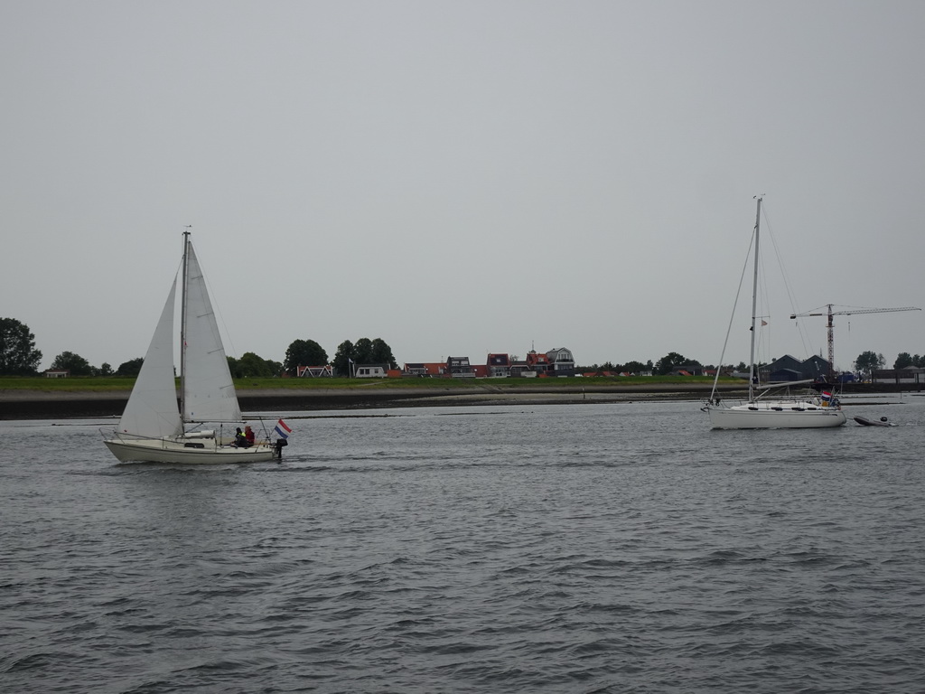 Boats on the Krammer lake, viewed from the Seal Safari boat