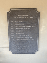 Information on the history of Bruinisse at the Havenkade street