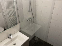 The bathroom at the lower floor of our apartment at Holiday Park AquaDelta