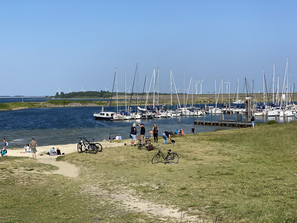 Boats at the Grevelingen Strand beach