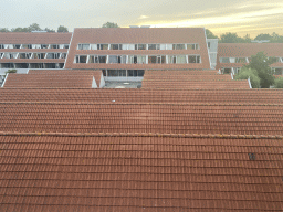 Roofs of buildings at Holiday Park AquaDelta, viewed from the balcony of our apartment