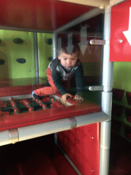 Max at the playground of the McDonald`s restaurant at Goes