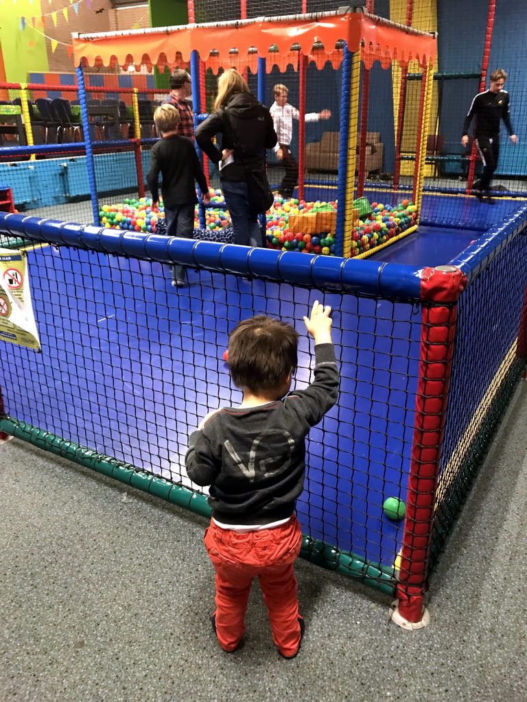 Max playing at the Kinderland playground at Holiday Park AquaDelta