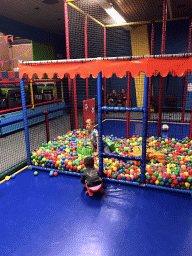 Max playing at the Kinderland playground at Holiday Park AquaDelta