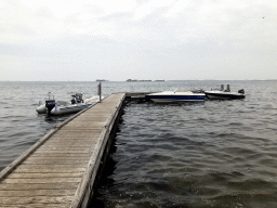 Pier with boats at the northwest side of the Grevelingendam