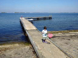 Max on a pier at the northwest side of the Grevelingendam