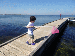 Max on a pier at the northwest side of the Grevelingendam