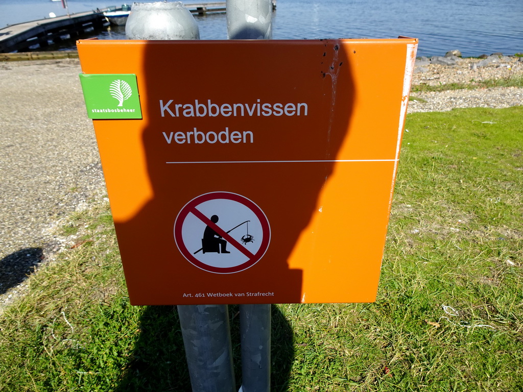 Sign at the northwest side of the Grevelingendam