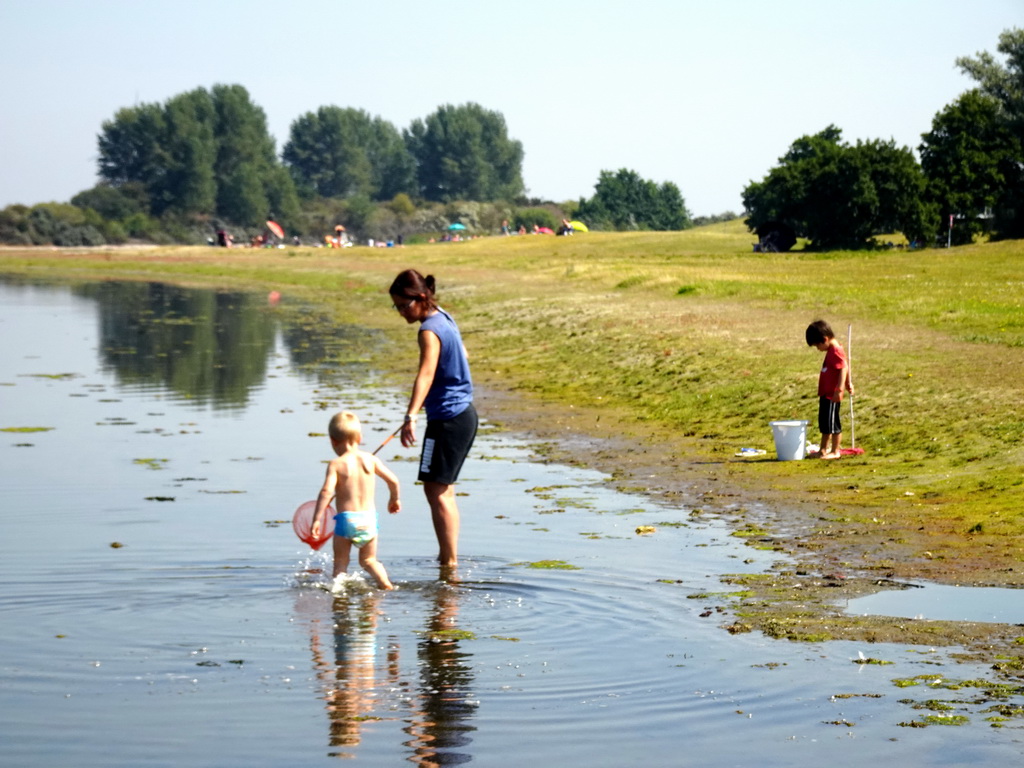 Max and our friends catching crabs at the north side of the Grevelingendam