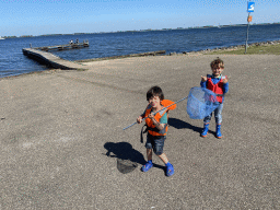 Max and his friend at the northwest side of the Grevelingendam