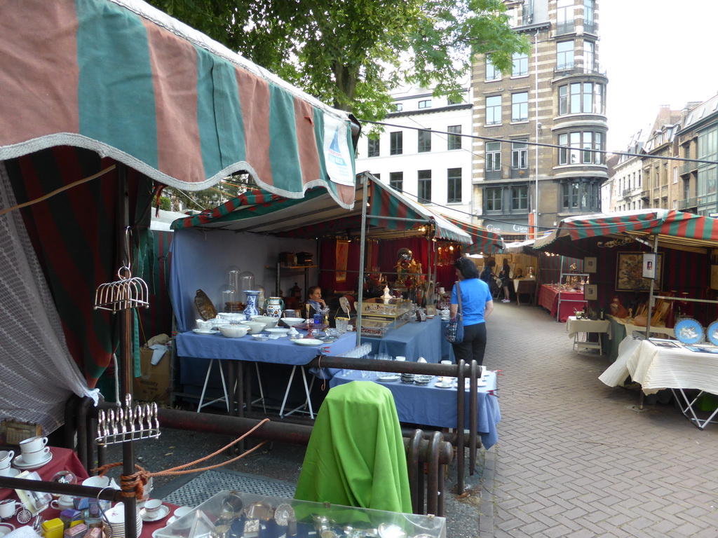 Market at the Place du Grand Sablon square