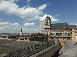 View from the Place Poelaert square on the Église de St. Jean et St. Étienne aux Minimes church and the Église de la Chapelle church