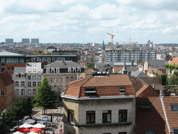 View from the Place Poelaert square on the city center and the Basilique du Sacré-Coeur de Bruxelles church