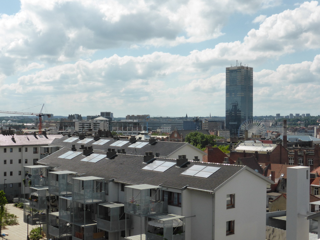 View from the Place Poelaert square on the Tour du Midi tower