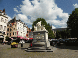 The Fontaine de Minerve fountain at the Place du Grand Sablon square