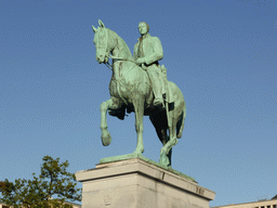 The equestrian statue of King Albert I at the Mont des Arts hill