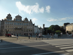 The Place de l`Albertine square with the statue of Queen Elisabeth