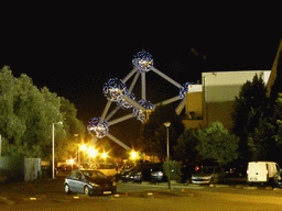 The Atomium, viewed from near the Stade Roi Baudouin stadium, by night