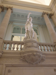 Statue of Minerva on top of the Grand Staircase of the Royal Palace of Brussels