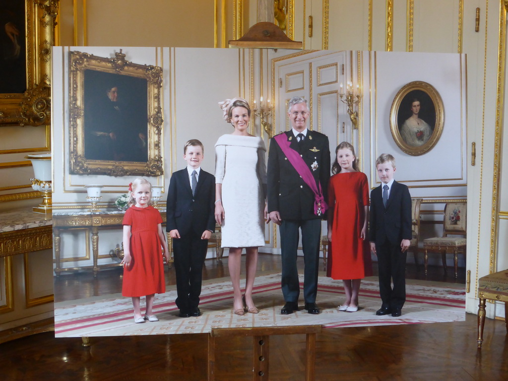 Photograph of the coronation of King Philippe, in the Small White Drawing Room of the Royal Palace of Brussels