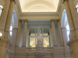 Statue of Minerva on top of the Grand Staircase of the Royal Palace of Brussels