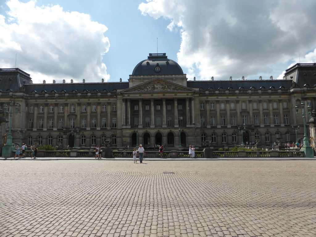 Front of the Royal Palace of Brussels at the Place des Palais square