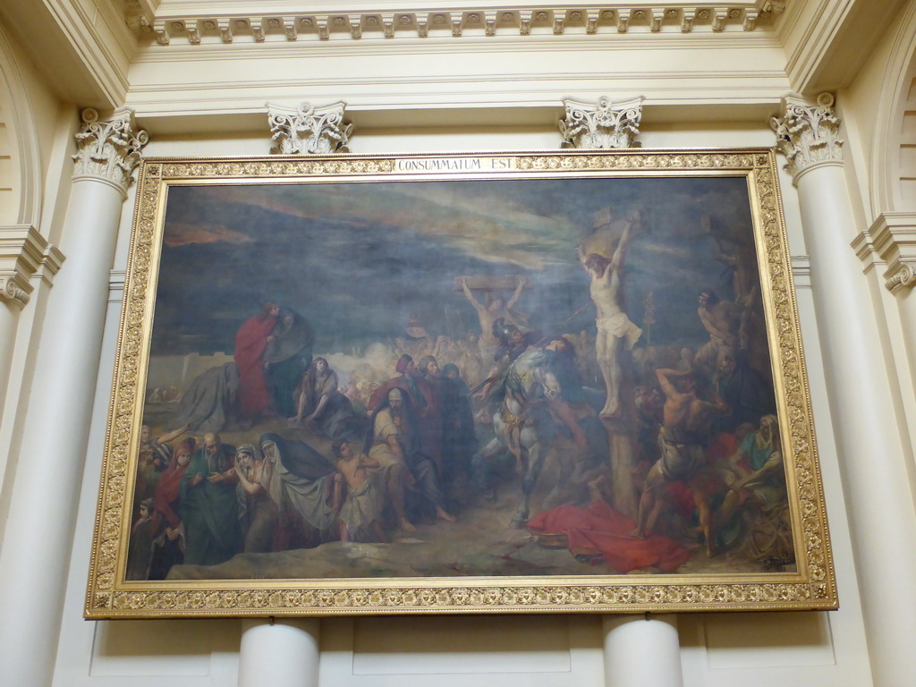 Painting at the left side of the transept of the Église Saint-Jacques-sur-Coudenberg church